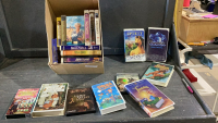 BOX WITH DVD&rsquo;S + VHS MOVIES