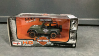 DIE CAST MAISTO HARLEY DAVIDSON JEEP WRANGLER RUBICON MILITARY VEHICLE