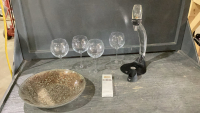 WINE GLASSES, AERATOR DECORATIVE BOWL