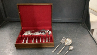 1842 ROGERS INTERNATIONAL SILVERWARE ...IN WOOD BOX