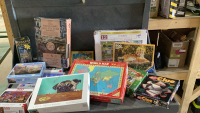 BIG BOX OF ASSORTED PUZZLES