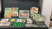 RETRO CARDBOARD ADVERTISING PLACARDS