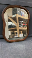 ANTIQUE WALL MIRROR W/ BEVELLED GLASS