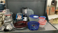 KITCHENAID FOOD PROCESSOR, HAMILTON BEACH BLENDER, SALAD SPINNER, CHARGER PLATES