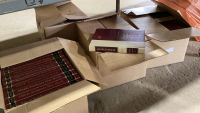 SHELF #15 - BOXES OF ENCYCLOPEDIAS AND YEAR BOOKS