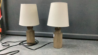 (2) SMALL BEDSIDE LAMPS