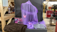 BED CANOPY, EASY BAKE OVEN, MATS + PANT HANGERS
