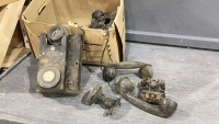 BOX OF VINTAGE TELEPHONE PARTS