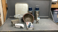 BAKEWARE, ANGEL FOOD PANS, THERMOSES, PORCELAIN BOWL, TRIMMERS