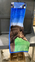 FUN FUR THROW W/HORSE PICTURE