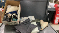 BOX OF FABRIC - MIX OF POLY & COTTON