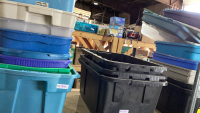 SHELF #7 - LARGE AMOUNT OF TOTES - NO LIDS