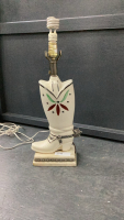 TABLE LAMP W/ BOOT SHAPED BASE