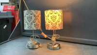 (2) SMALL BEDSIDE LAMPS