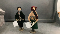(2) HUDSON BAY CHRISTMAS CAROLERS - RESIN