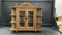 HANGING CURIO CABINET W/ DOUBLE DOORS
