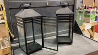 2 LARGE CANDLE HOLDERS