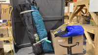 BUNDLE OF 2 FOLDING CHAIRS, TENT + 2 SLEEPING BAGS