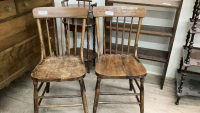 PAIR OF ANTIQUE SPINDLE CHAIRS