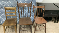 3 WOODEN CHAIRS