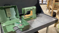ANTIQUE ELNA SEWING MACHINE IN METAL CASE