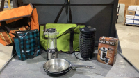 INSULATED COOLER BAGS, LANTERN , COFFEE PRESS, FRYPANS , BUG ZAPPER