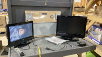 HISENSE 19&rdquo; TV + TOSHIBA TV/DVD COMBO 15&rdquo; PLUS COMPUTER KEYBOARD TRAY