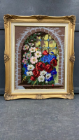CATHEDRAL ARCH WINDOW NEEDLEPOINT