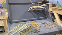 ANTIQUE SWING ARM DRAPERY RODS + WOOD HANGERS
