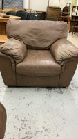 FAUX LEATHER EASY CHAIR