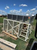 Four steel shelves
