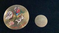 1963 CALGARY STAMPEDE SOUVENIR DOLLAR IN METAL COMPACT CASE