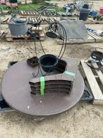 Plastic patio table and decor