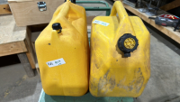 Two diesel fuel Jerry cans