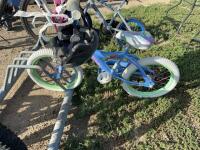 Child bicycle with helmet
