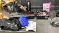 PERSONAL CARE BOX - CLIPPERS, LIGHT THERAPY,BLOOD PRESSURE MONITOR, EPILATOR, MANICURE KIT, CURLING IRON