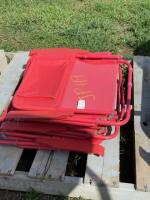 Four folding lawn chairs