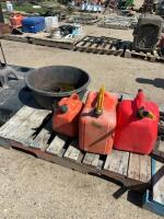 Feed truck troughs and Jerry cans