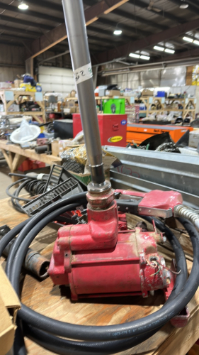 Electric fuel pump, hose, and nozzle