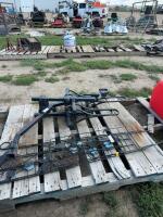Pallet with bicycle rack, and lattice