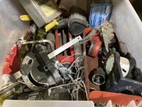 LARGE BIN OF SHOP TOOLS