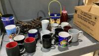 BOX W/PAW PATROL BUCKET AND COFFEE MUGS