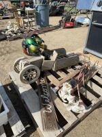 Pallet of yard decor