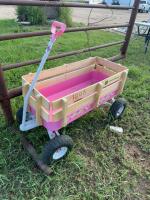 Little steel, John Deere pink waggon