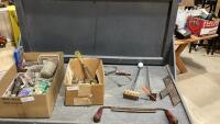 (2)BOXES ASSORTED HARDWARE + TOOLS