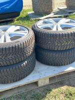 Set of four winter tires on Audi rims
