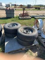 Four tires on rims