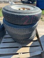Set of four trailer tires