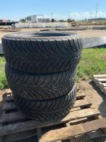 Stack of three tires