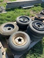 Pallet of donuts And small tires on rim